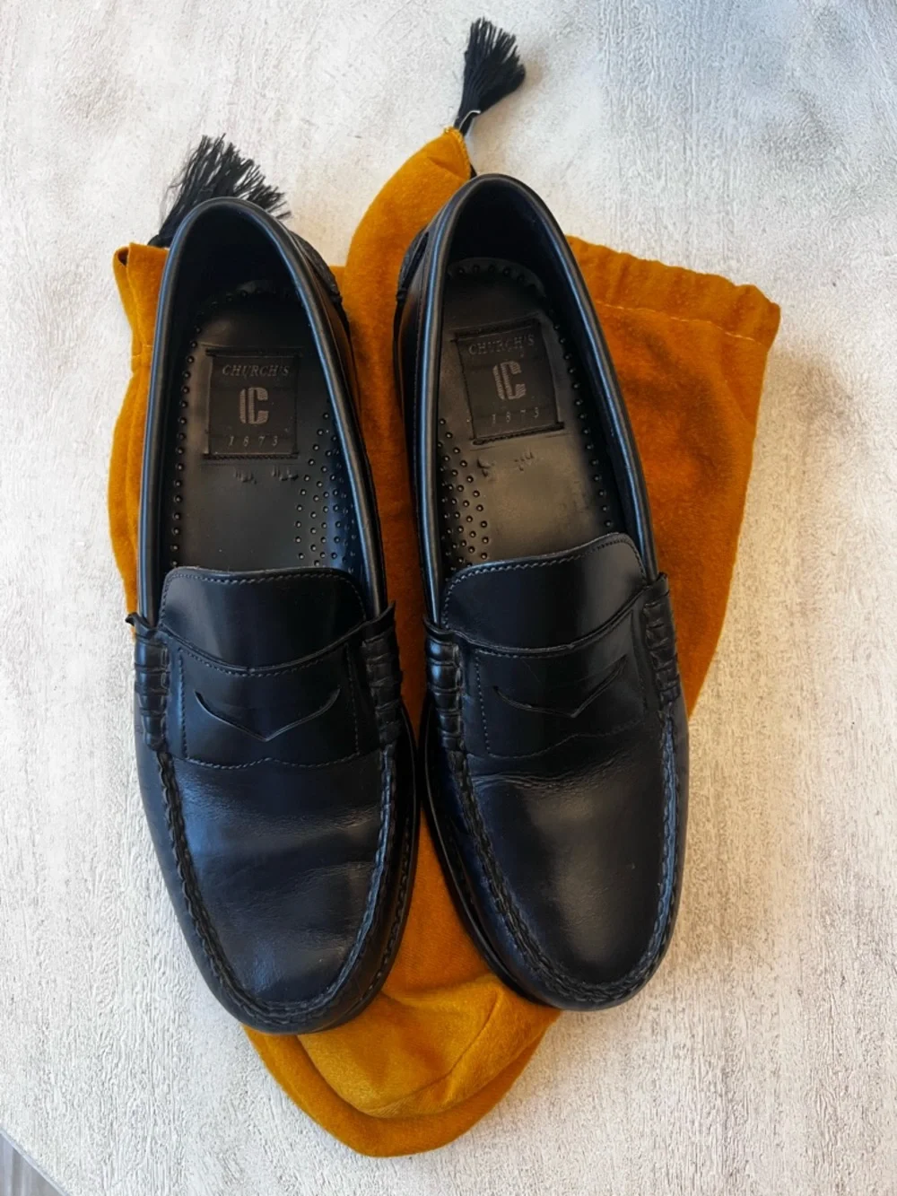 Church's‎ 1837 Black Leather Penny Loafers